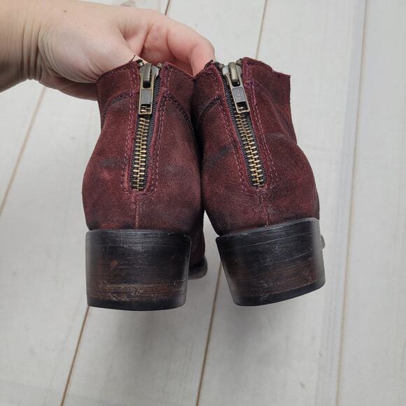 Freebird Burgundy Ankle Boots - Picture 5 of 10
